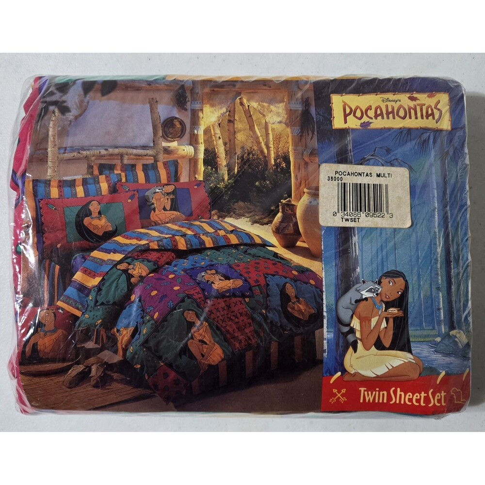 Disney Pocahontas Twin Sheet Set - Disney Franchise Character Theme NEW SEALED